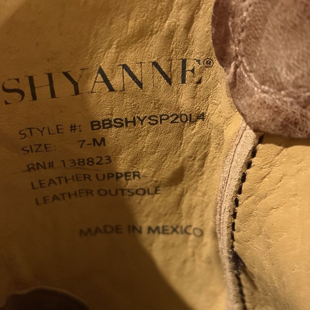 Display Try On Shyanne Women’s Lasy Floral embroidered Western Boots Brown Sz 7 - Picture 9 of 10